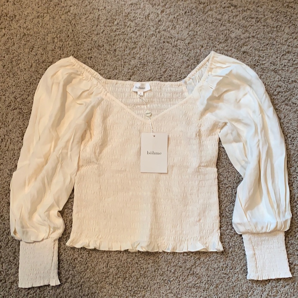 NWT Bohme ivory top | size S